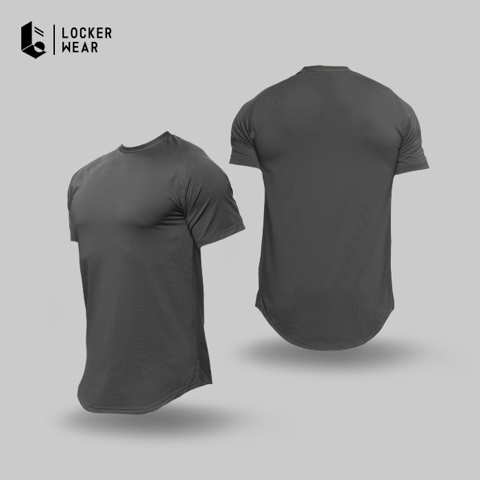 Breathable Muscle Fit Tee - Dark Green/Black/White/Grey