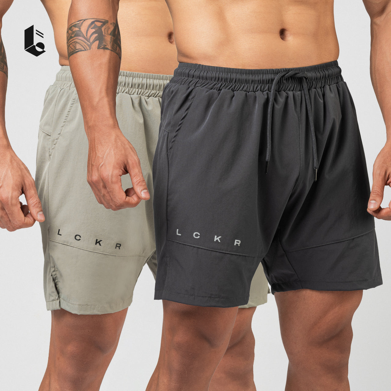 UltraLift Performance Shorts - Dark Grey/Light Grey/Cream