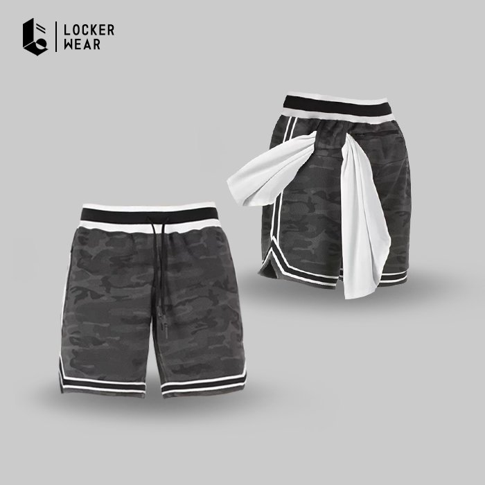 Zebris Short Pants - Black/Grey Camo