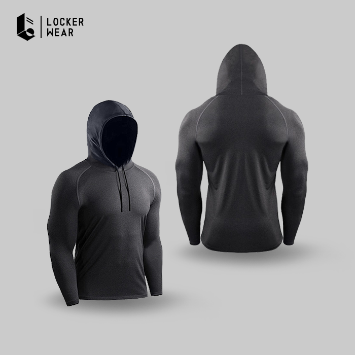 Strongflex Compression Hoodie - Black/Navy/Maroon