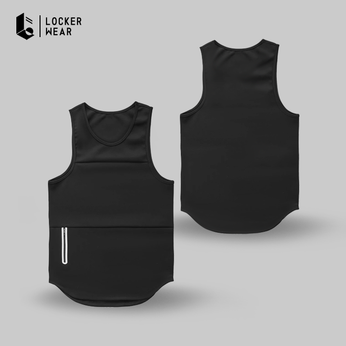 Tankzip Sleeveless Top - Monochrome