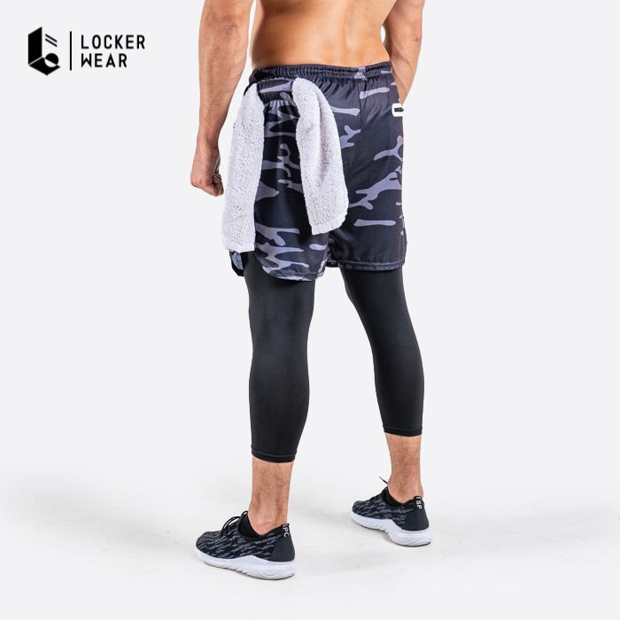 Tracka 2-In-1 Short / Long Legging - Camouflage