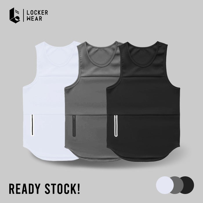 Tankzip Sleeveless Top - Monochrome