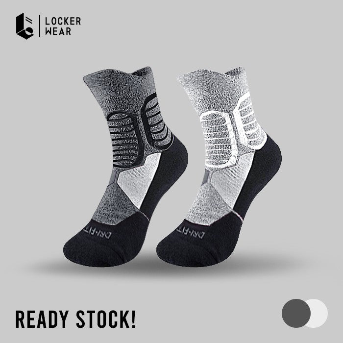 Maze Performance Ankle Socks - Light/Dark Grey