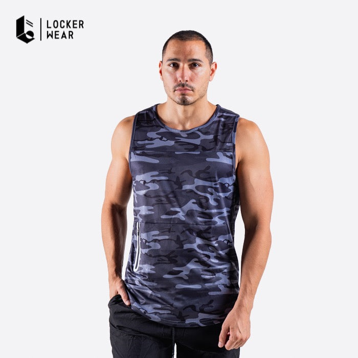 Tankzip Sleeveless Top - Camouflage