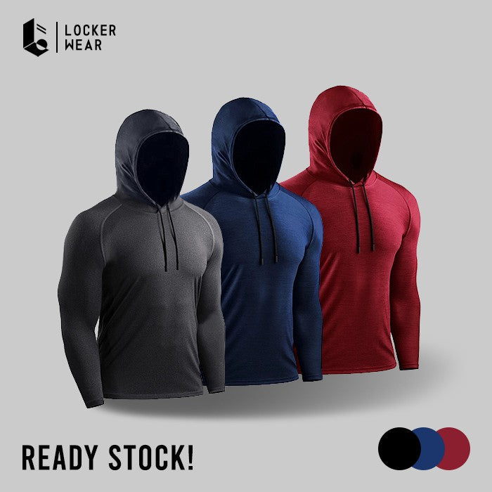 Strongflex Compression Hoodie - Black/Navy/Maroon