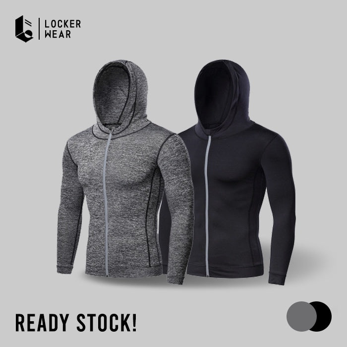 Hypercool Compression Stretch Hoodie - Monochrome