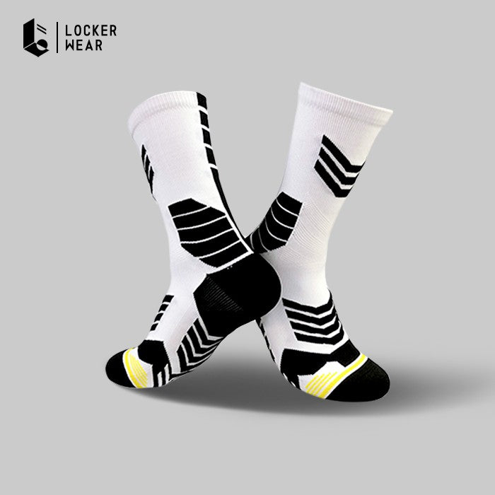 Flash Performance Crew Socks - Black/White