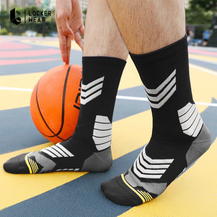 Flash Performance Crew Socks - Black/White