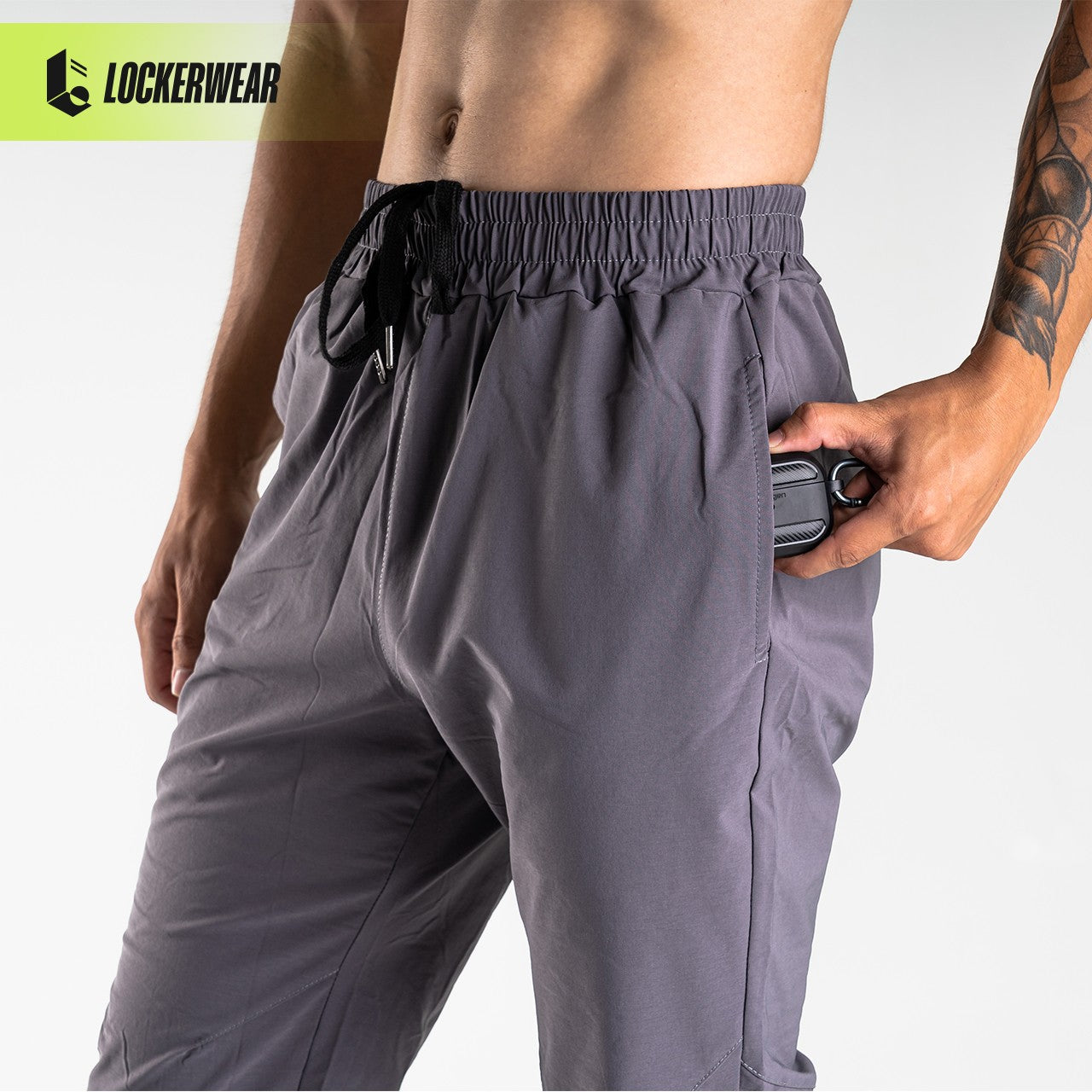 AlphaCool Rib Jogger Pants - Grey