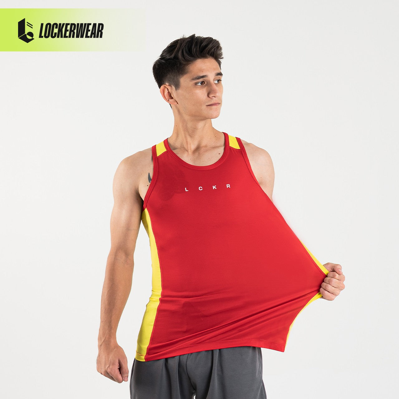 DualCore Mesh Tank Top - Scarlet