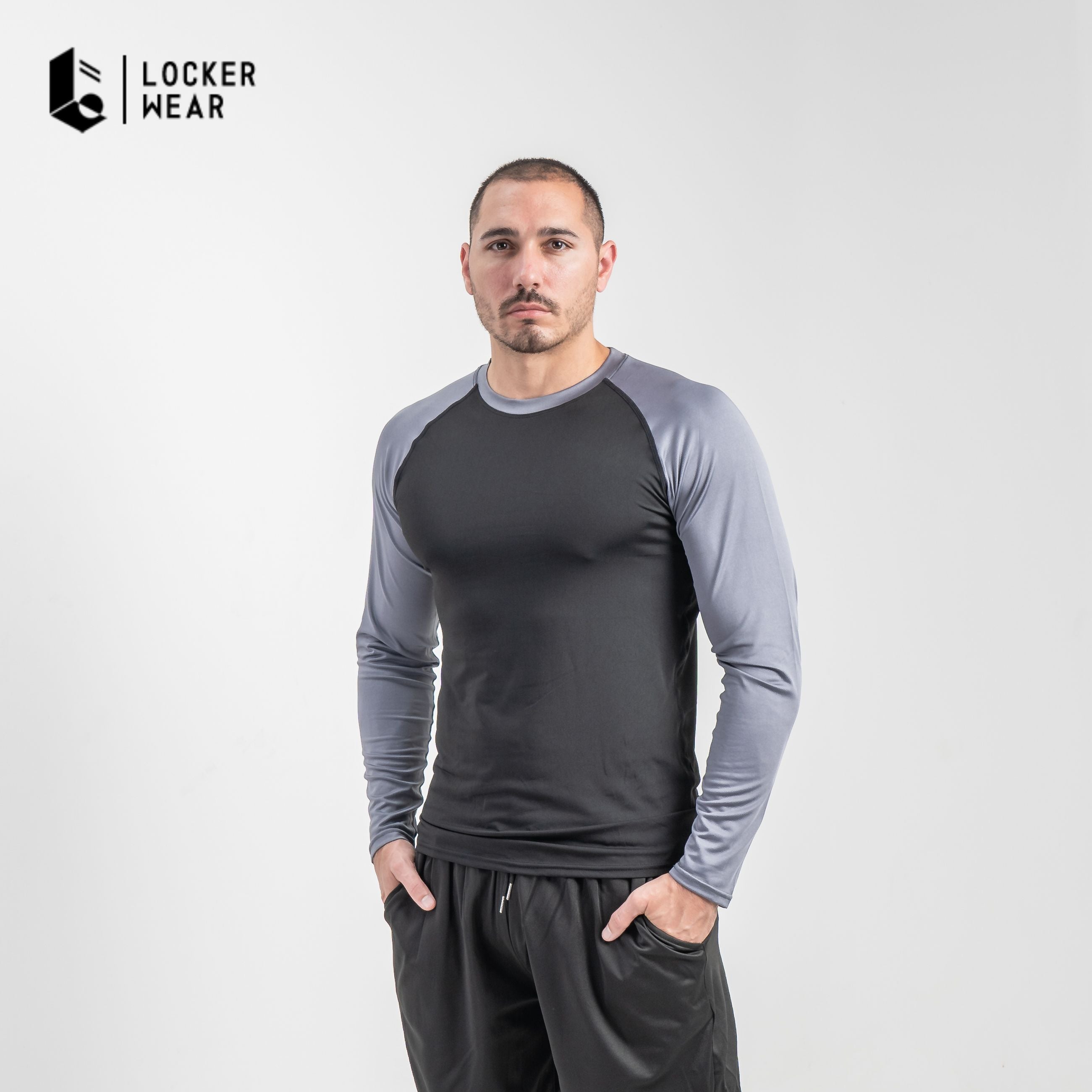 Grayscale Compression Long Sleeve - Grey/Black