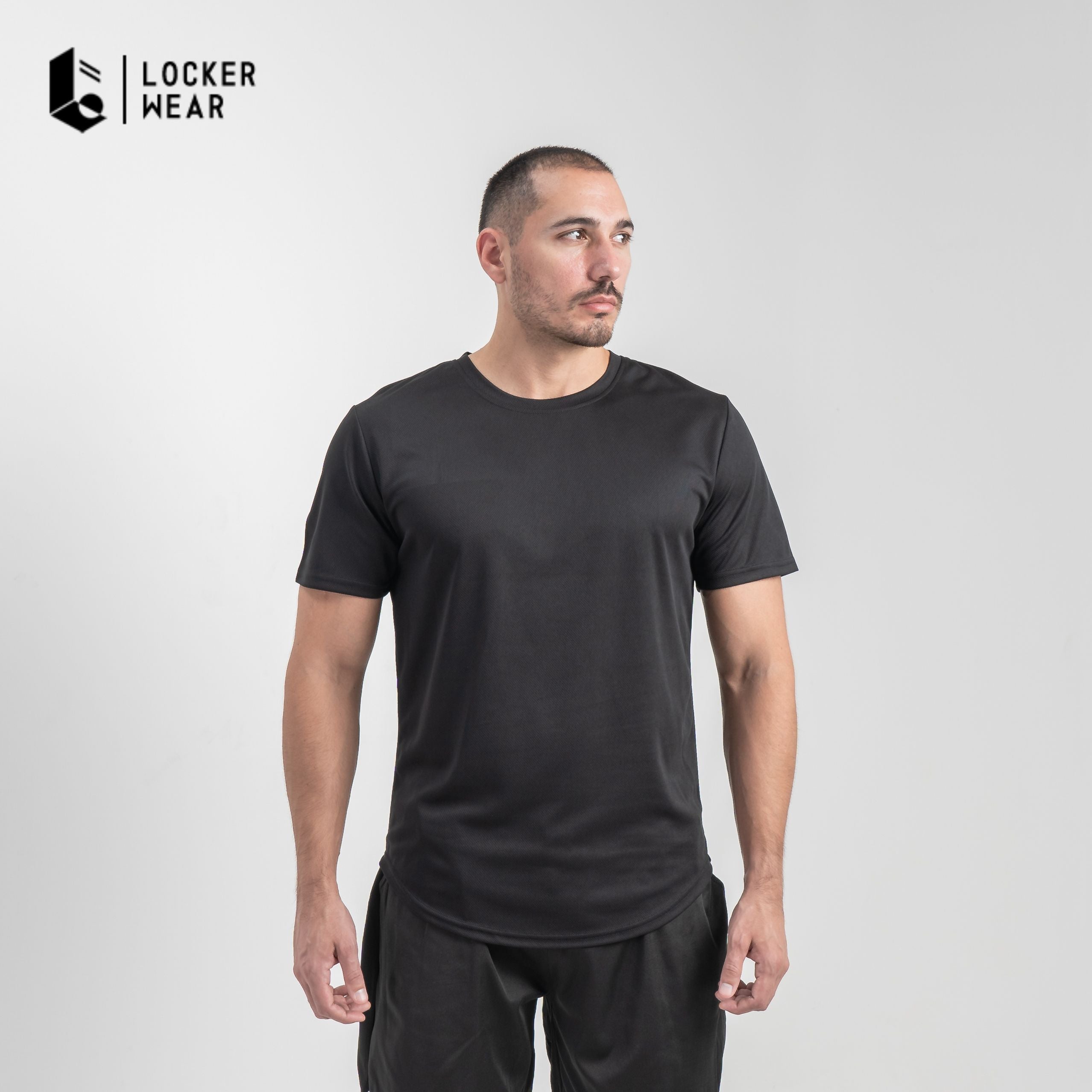 Breathable Muscle Fit Tee - Dark Green/Black/White/Grey