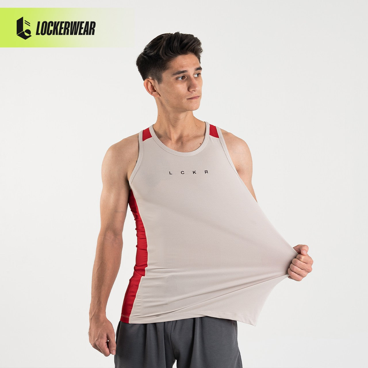 DualCore Mesh Tank Top - Stone