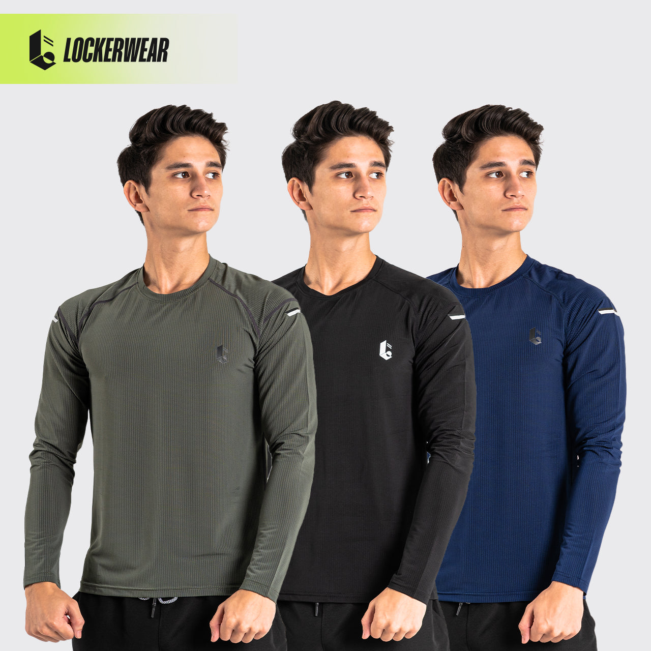 Stretchcool Mesh Long Sleeve - Black/Grey/Navy