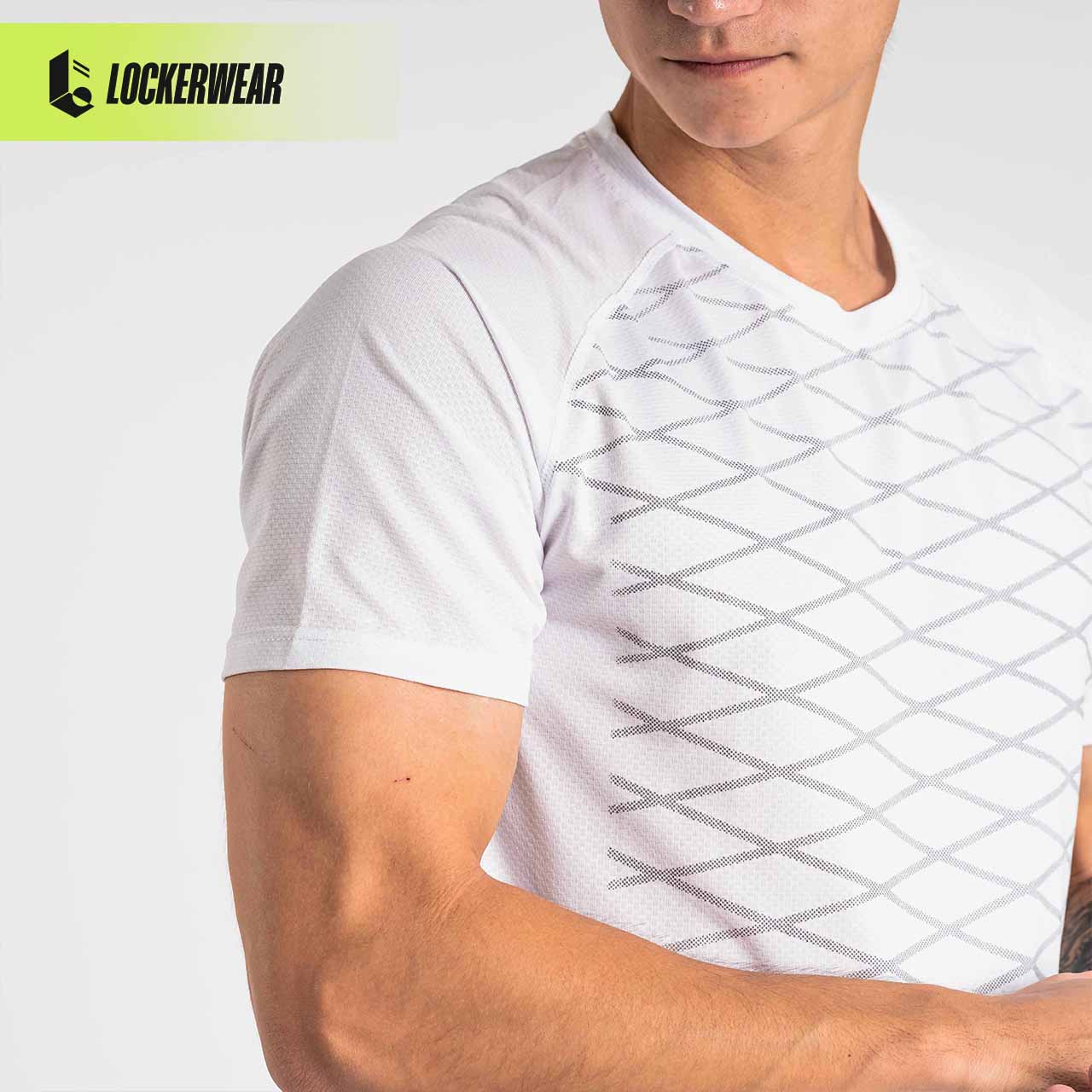 Stripcross Mesh Short Sleeve - Black/White/Light Grey/Navy/Light Blue/Khaki/Mint