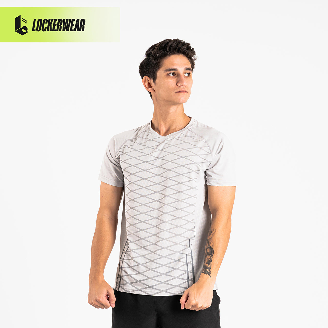 Stripcross Mesh Short Sleeve - Black/White/Light Grey/Navy/Light Blue/Khaki/Mint