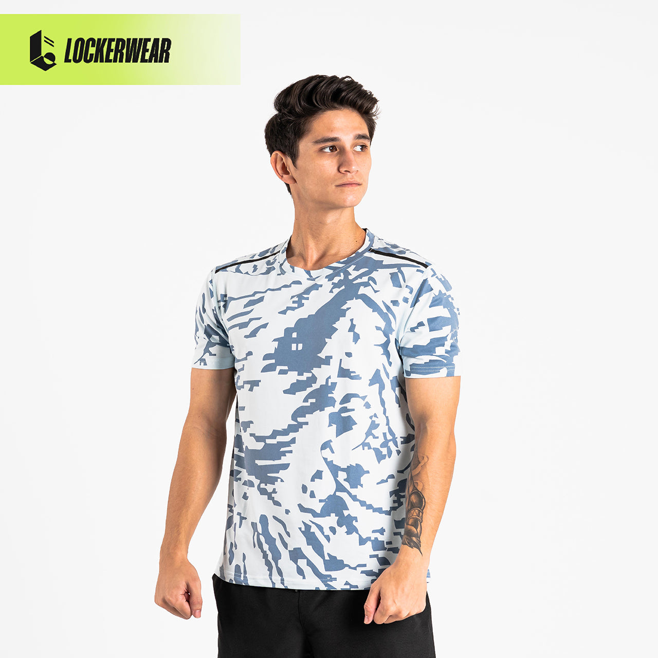 Battlescarred Mesh Short Sleeve - Mint/Grey/Light Blue