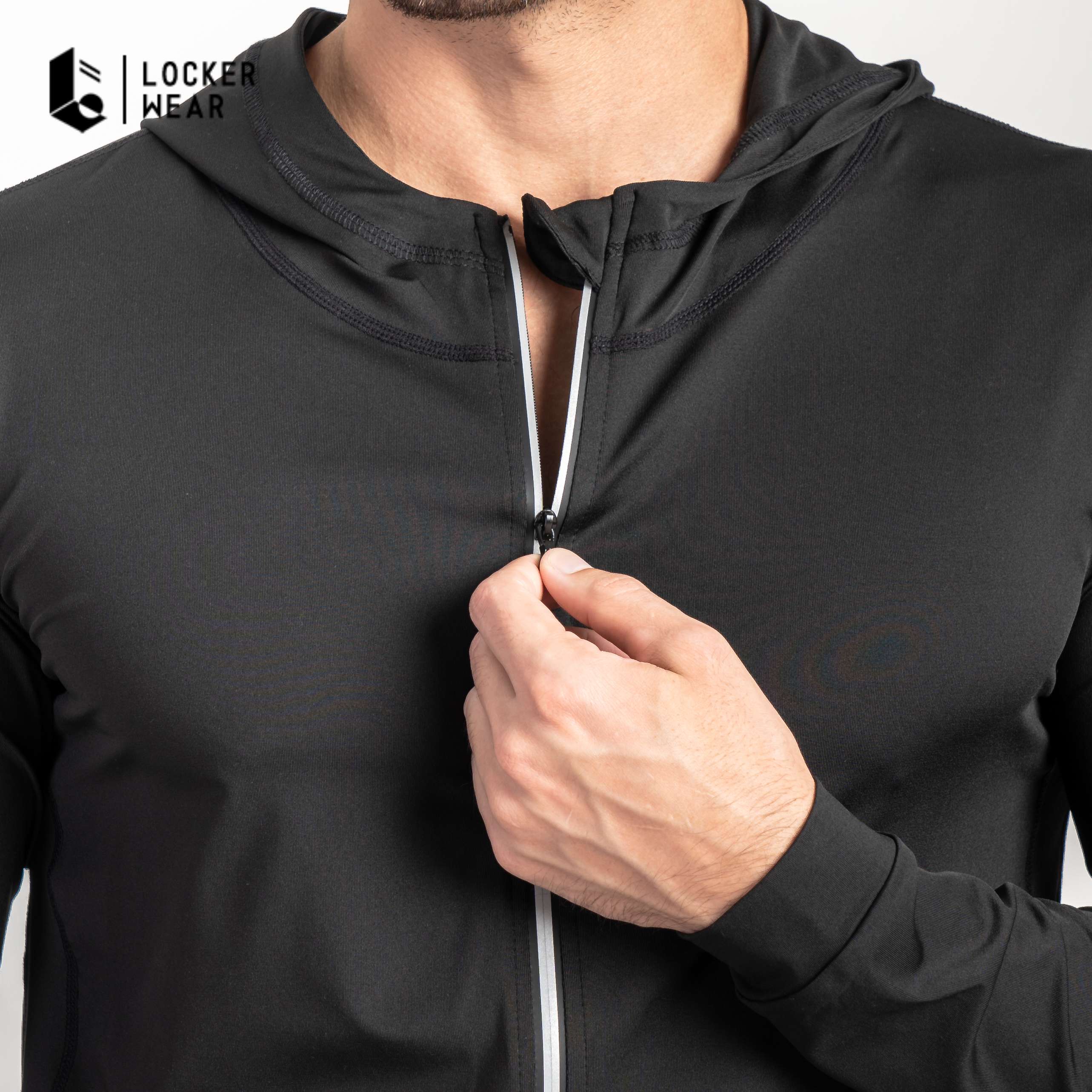 Hypercool Compression Stretch Hoodie - Monochrome