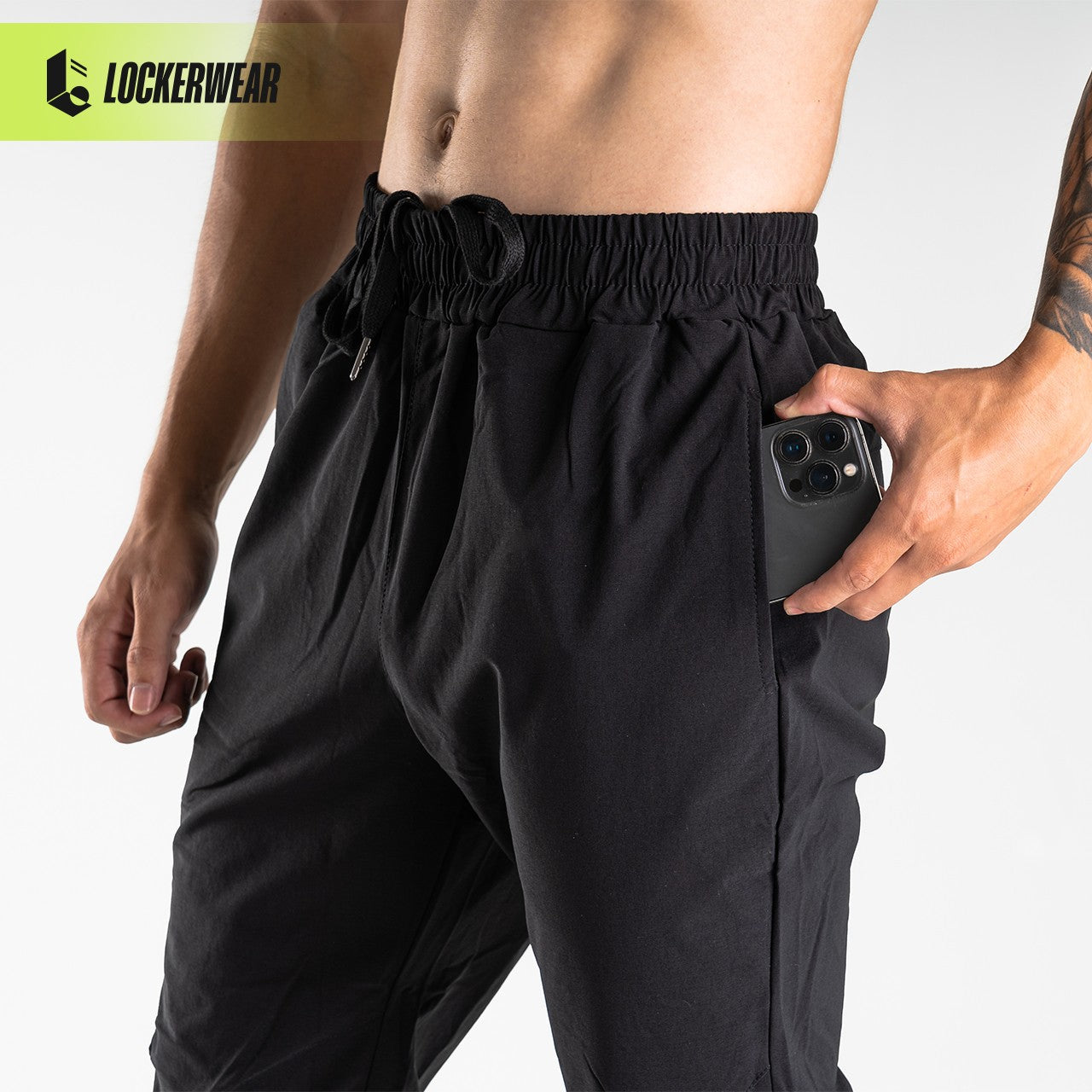 AlphaCool Rib Jogger Pants - Black