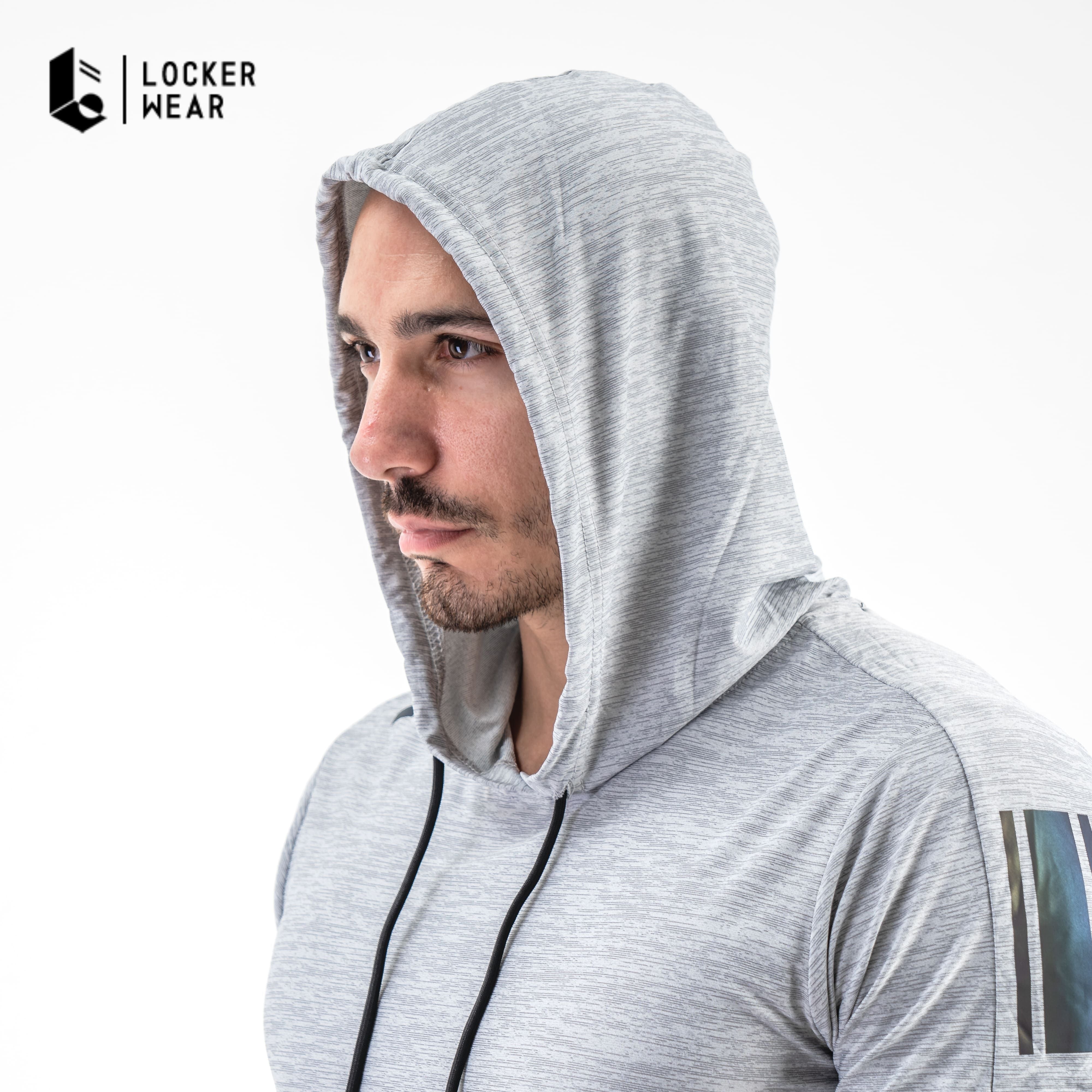 Lightcool Short Sleeve Hoodie - Green/Grey/Blue Navy