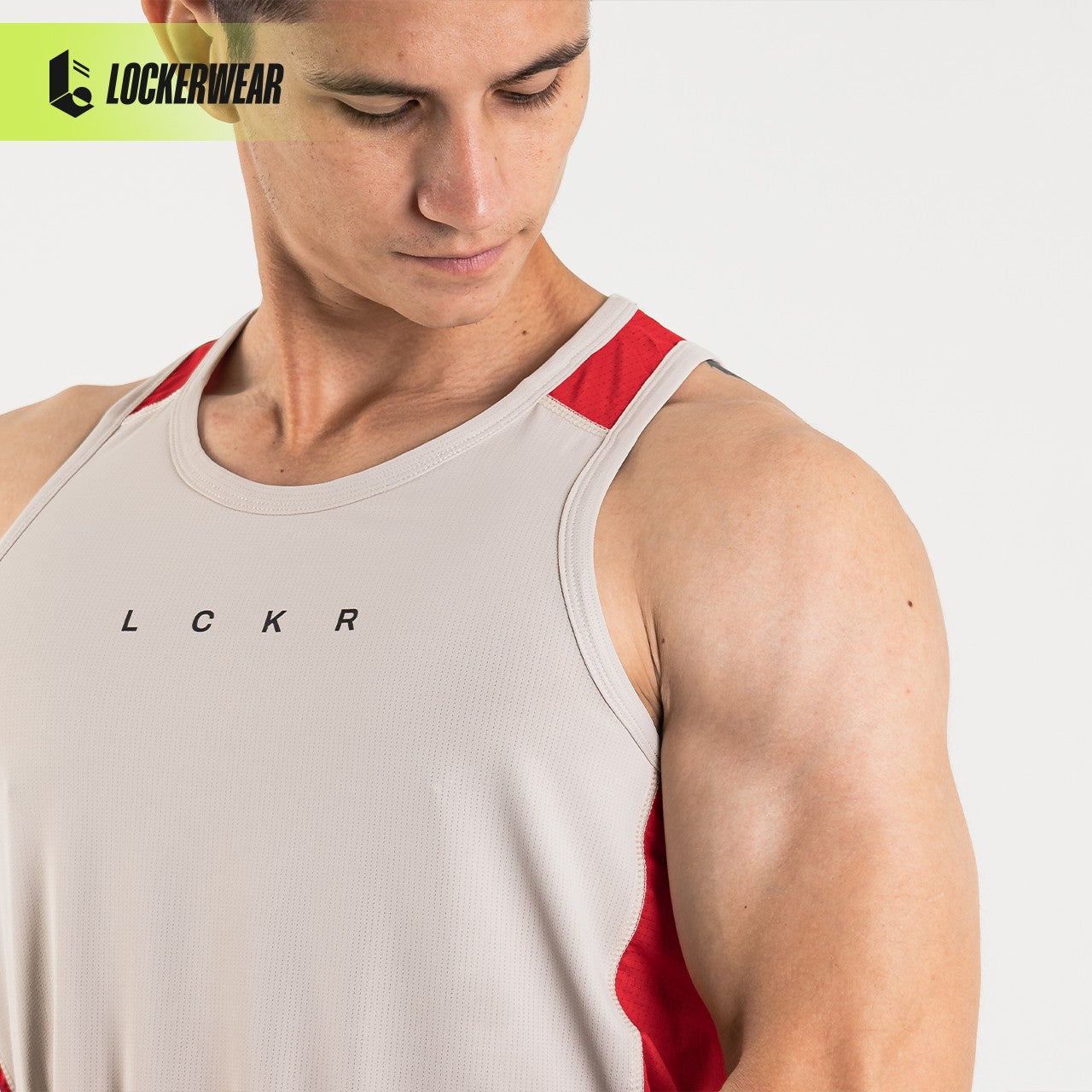 DualCore Mesh Tank Top - Stone