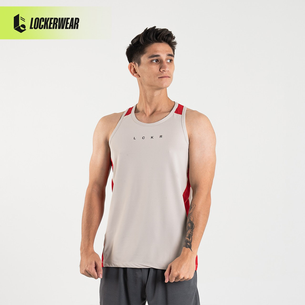 DualCore Mesh Tank Top - Stone