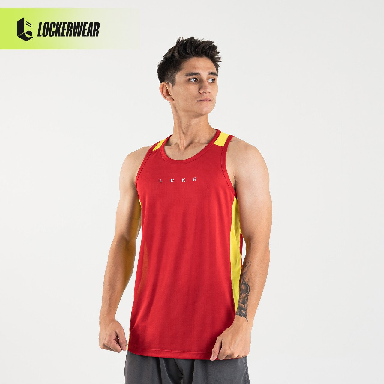 DualCore Mesh Tank Top - Scarlet