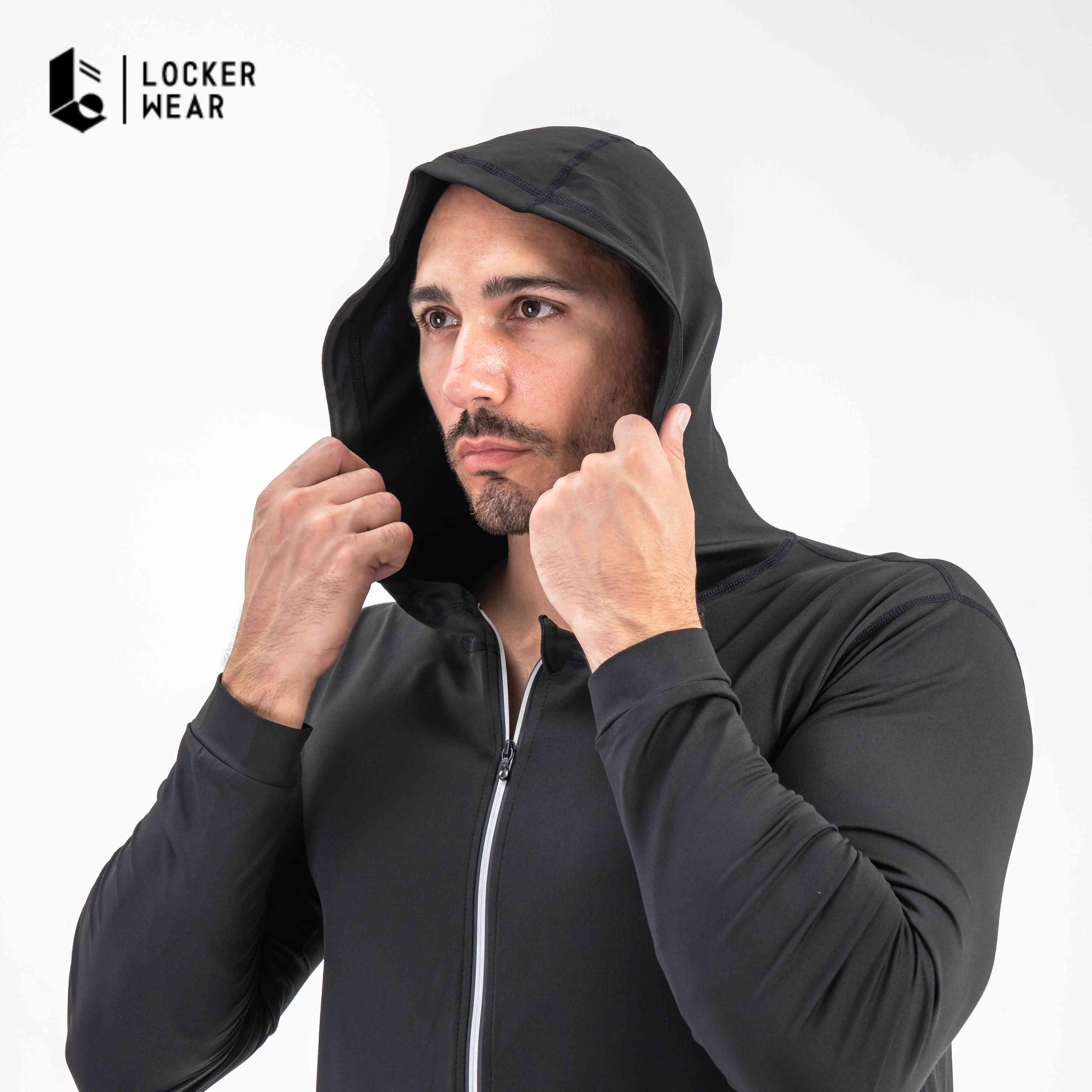 Hypercool Compression Stretch Hoodie - Monochrome