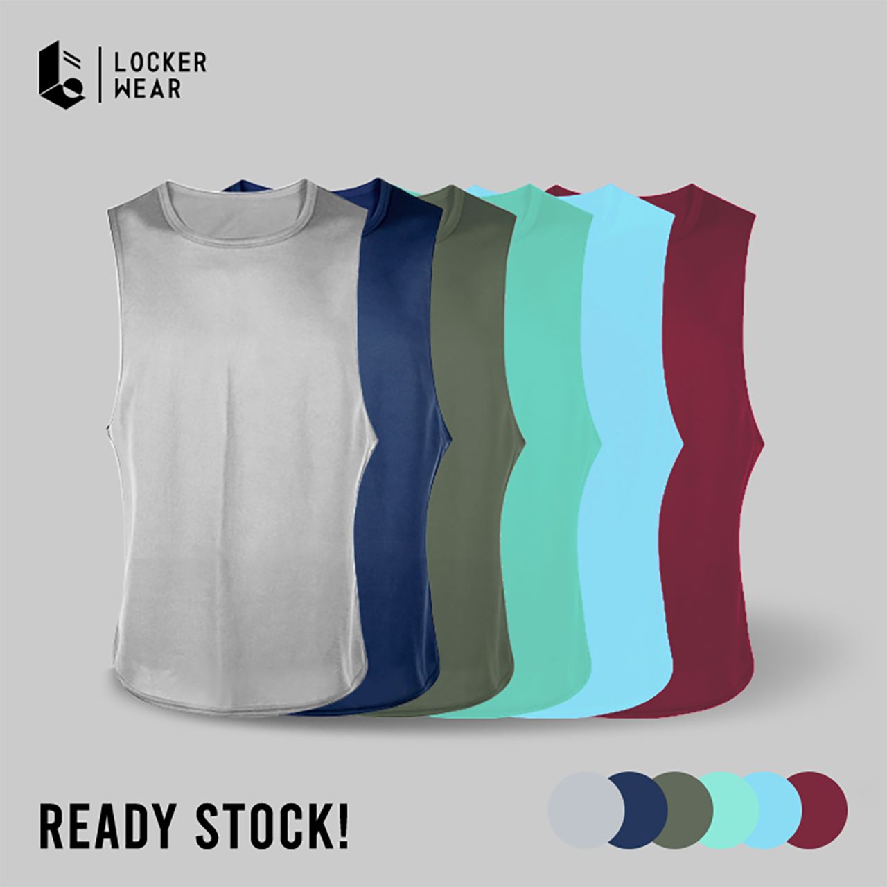 Polymax Sleeveless Top - Grey/Navy/Dark Green/Yellow/Orange/Maroon/Cyan/Tosca